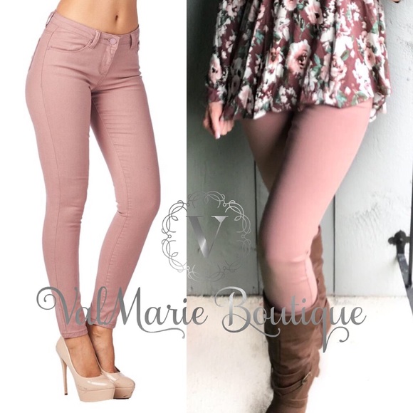 ValMarie Pants - Mauve Stretchy Skinny Jeans